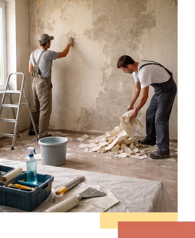 Снятие старых обоев в Твери быстро и качественно