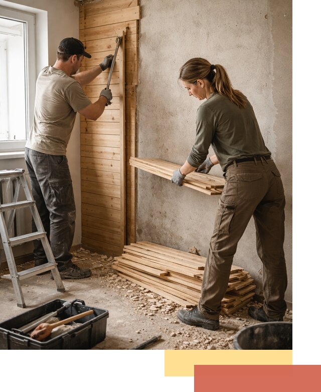 Демонтаж вагонки со стен в Твери — профессиональный демонтаж