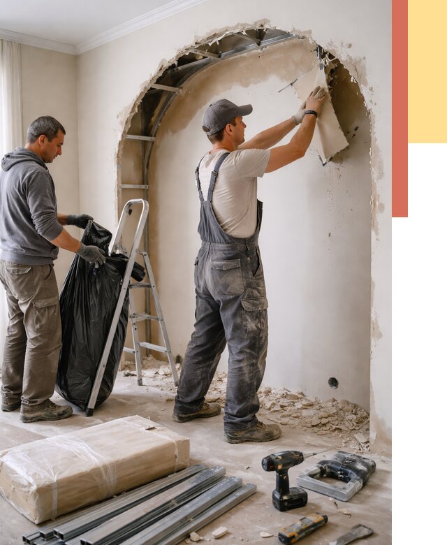 Демонтаж арки из гипсокартона в Твери от 3805 руб. — услуги под ключ | ОТДЕЛОЧНИК-Твр