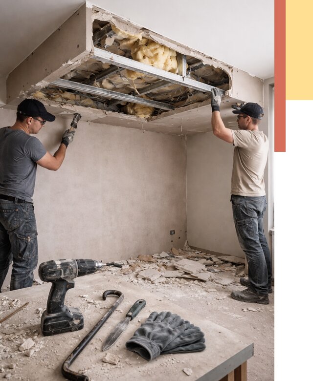 Демонтаж короба из гипсокартона в Твери от 1652 руб. — быстро и недорого | ОТДЕЛОЧНИК-Твр