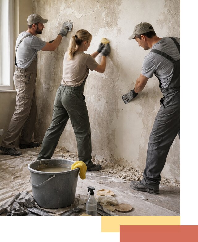 Очистка стен от клея и грунтовки в Твери качественно и быстро