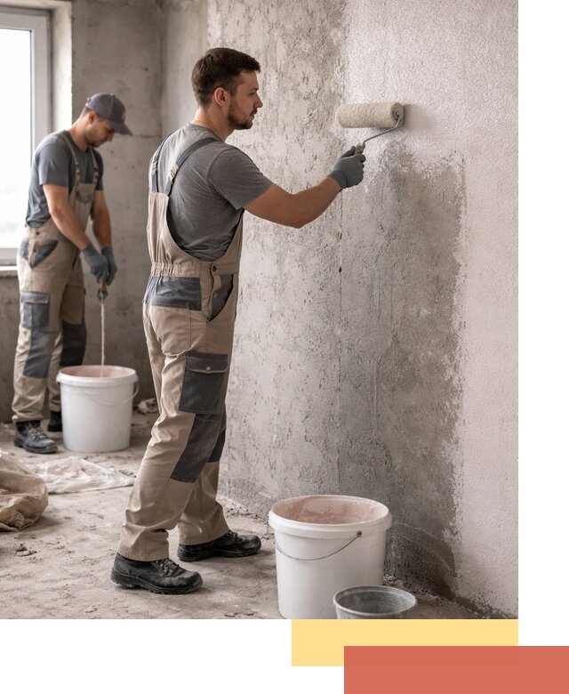 Нанесение бетоноконтакта на стены в Твери для последующей отделки