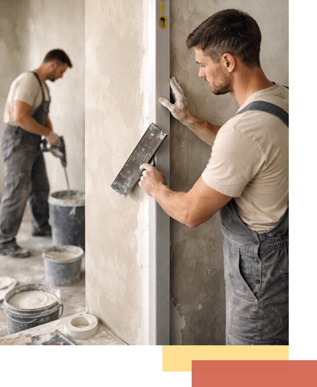 Выведение углов стен в Твери: монтаж и оштукатуривание