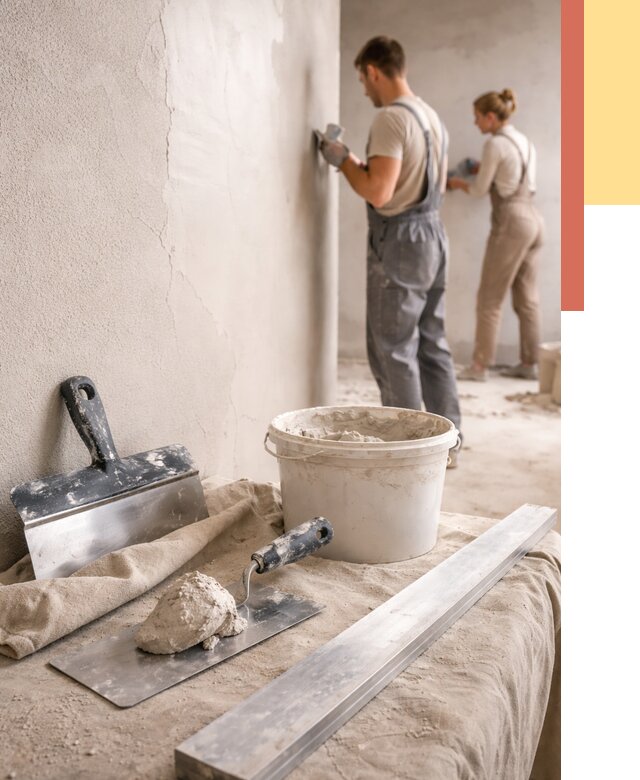 Штукатурка стен гипсовая в Твери от 4892 руб/м2 — быстро и недорого | ОТДЕЛОЧНИК-Твр