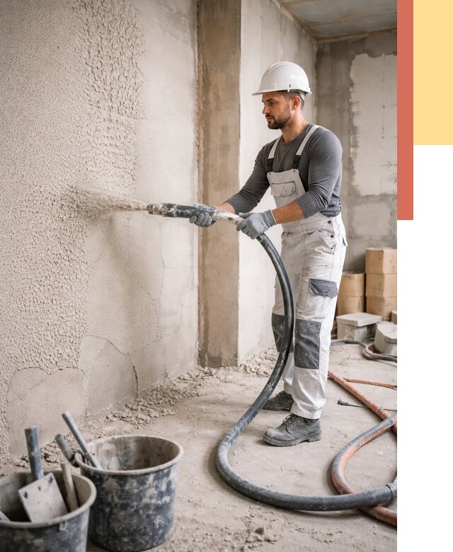 Машинная штукатурка стен в Твери под ключ от 7066 руб./м2 | ОТДЕЛОЧНИК-Твр