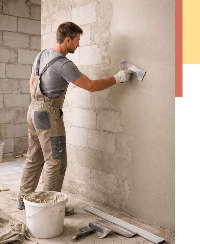 Штукатурка стен из газобетона в Твери от 2283 руб./м2 — быстро и недорого | ОТДЕЛОЧНИК-Твр