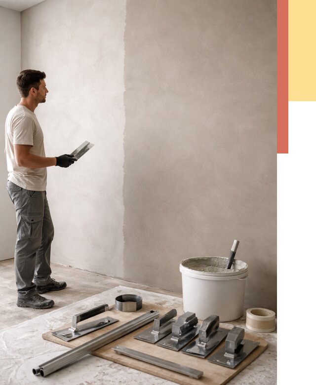 Нанесение микроцемента на стены в Твери от 3478 руб./м2 под ключ | ОТДЕЛОЧНИК-Твр