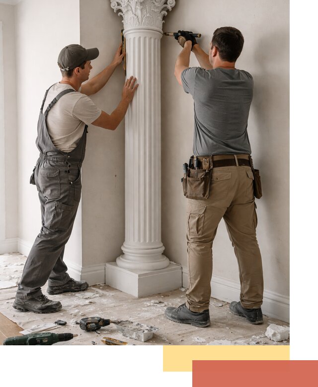 Установка декоративных колонн в Твери под ключ