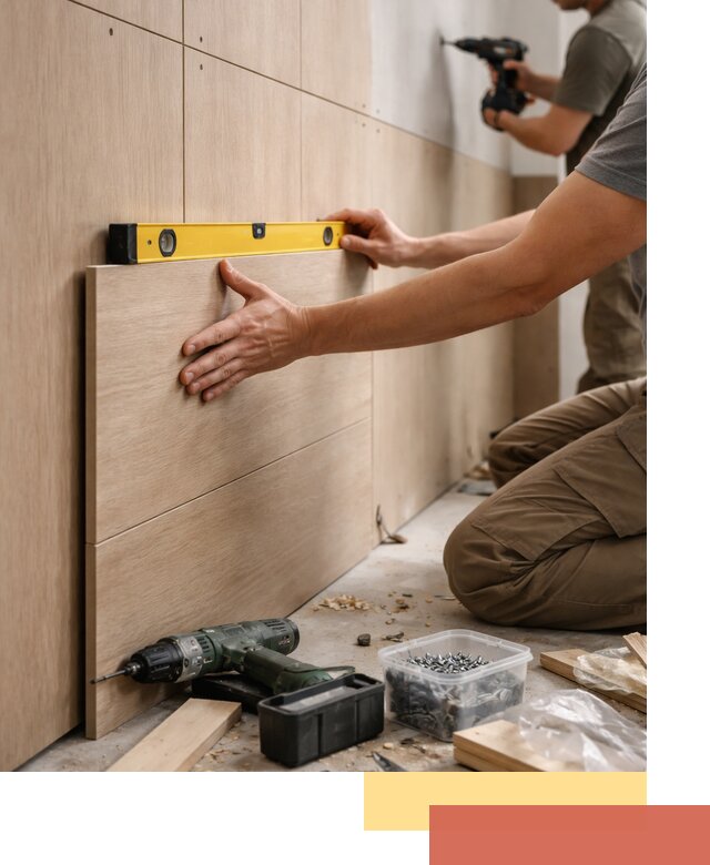 Профессиональный монтаж МДФ панелей на стены в Твери