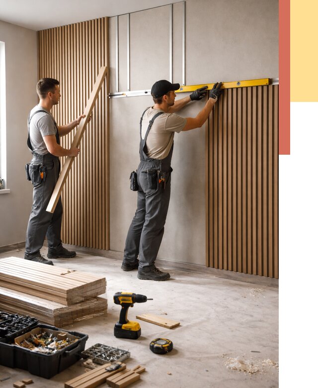 Монтаж реечных панелей на стены в Твери от 1304 руб. — быстро и недорого | ОТДЕЛОЧНИК-Твр