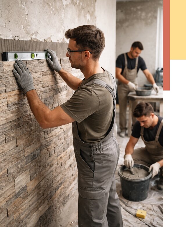 Монтаж искусственного камня в Твери от 4892 руб. под ключ | ОТДЕЛОЧНИК-Твр