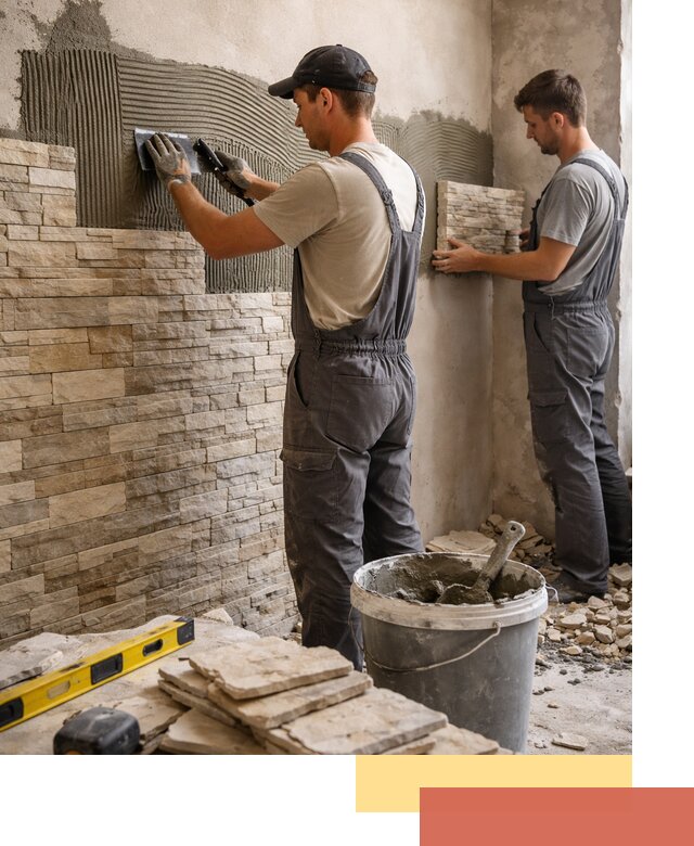 Монтаж искусственного камня в Твери — облицовка стен и фасадов