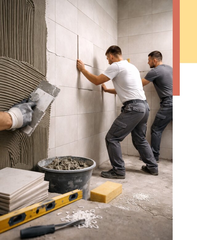 Укладка плитки на стены в Твери от 924 руб. — качественно и недорого | ОТДЕЛОЧНИК-Твр