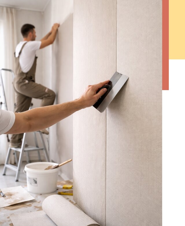 Поклейка текстильных обоев в Твери от 4892 руб. под ключ | ОТДЕЛОЧНИК-Твр