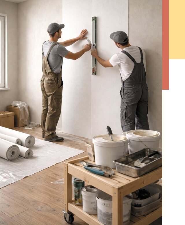 Поклейка стеклообоев в Твери от 7066 руб. за м2 — быстро и недорого | ОТДЕЛОЧНИК-Твр