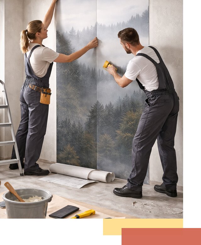 Поклейка фотообоев профессионально в Твери под ключ