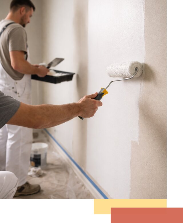 Покраска стен акриловой краской профессионально в Твери