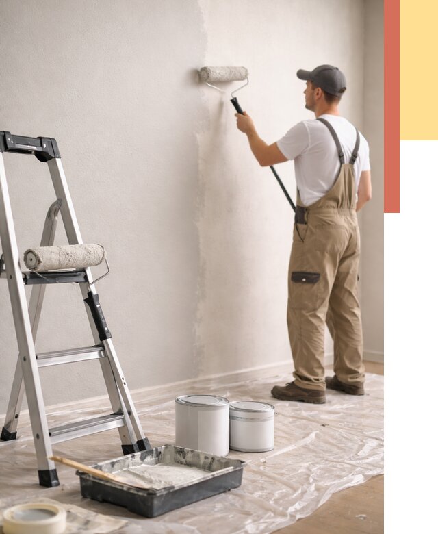 Покраска стен латексной краской в Твери от 4892 руб. за м2 | ОТДЕЛОЧНИК-Твр