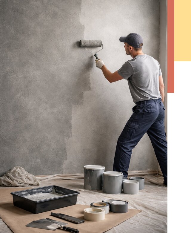 Покраска стен под бетон в Твери от 707 руб. за м2 — быстро и недорого | ОТДЕЛОЧНИК-Твр