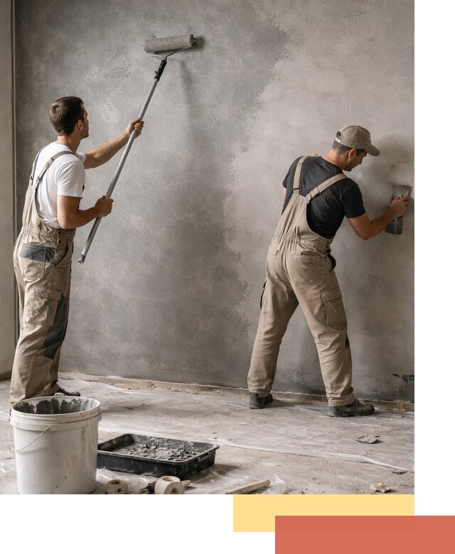 Покраска стен под бетон в Твери профессионально и недорого