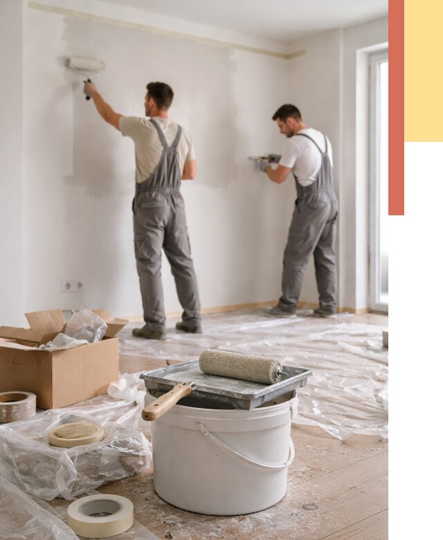 Покраска стен в квартире в Твери от 2718 руб/м2 — быстро и недорого | ОТДЕЛОЧНИК-Твр