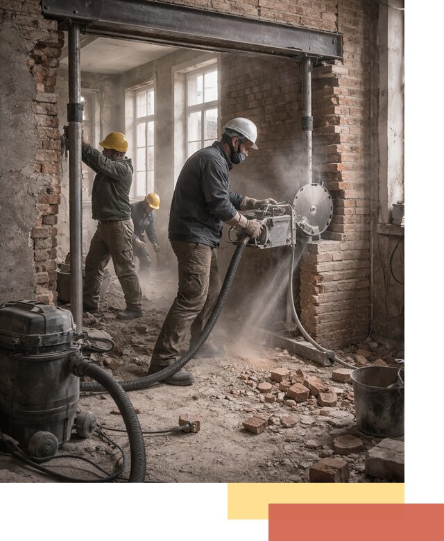 Прорезка проема в стене под дверной или оконный проем в Твери