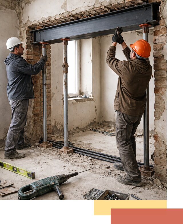 Усиление проема в стене в Твери для расширения и безопасности