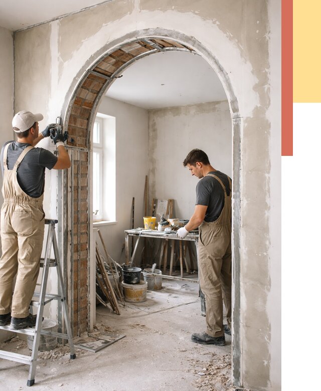 Устройство арочного проема в Твери от 10327 руб. под ключ — быстро и недорого | ОТДЕЛОЧНИК-Твр