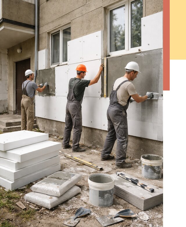 Утепление стен пенопластом в Твери от 1902 руб. — недорого и под ключ | ОТДЕЛОЧНИК-Твр