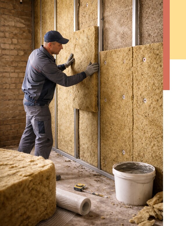 Утепление стен минватой в Твери от 1467 руб./м2 — недорого и быстро | ОТДЕЛОЧНИК-Твр