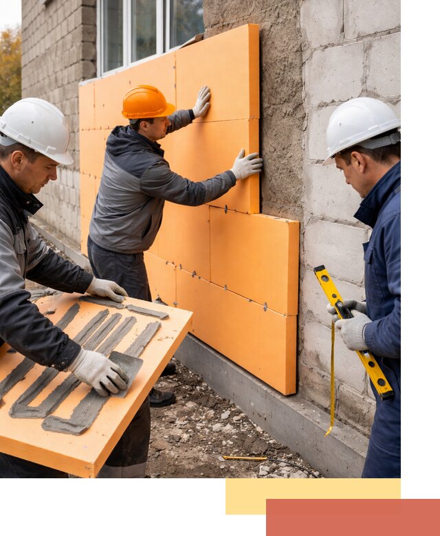 Утепление фасада пеноплексом под ключ в Твери