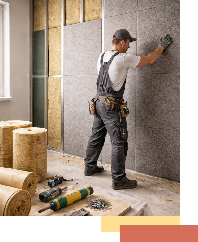 Профессиональная шумоизоляция стен в Твери для квартиры и офиса