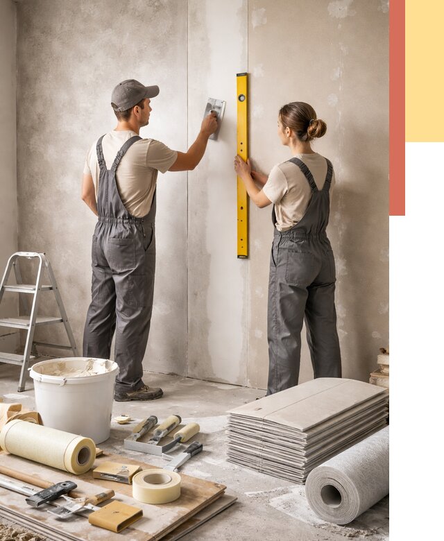 Отделка стен в Твери от 1631 руб/м² — недорого, быстро, под ключ | ОТДЕЛОЧНИК-Твр