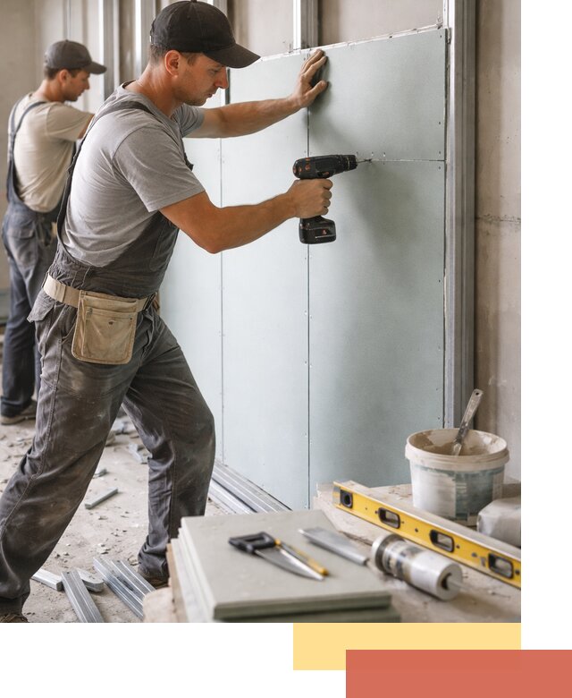 Кладка влагостойких перегородок ПГП в Твери