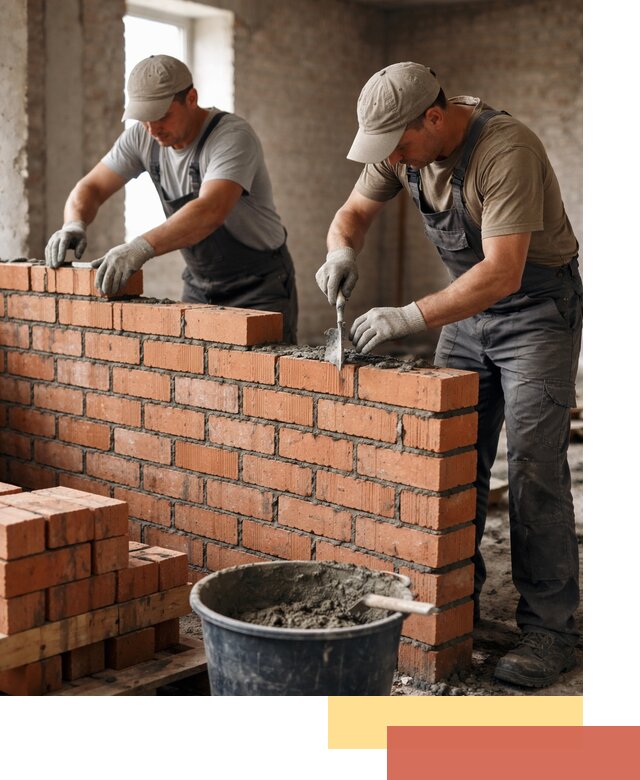 Кладка кирпичных перегородок под ключ в Твери