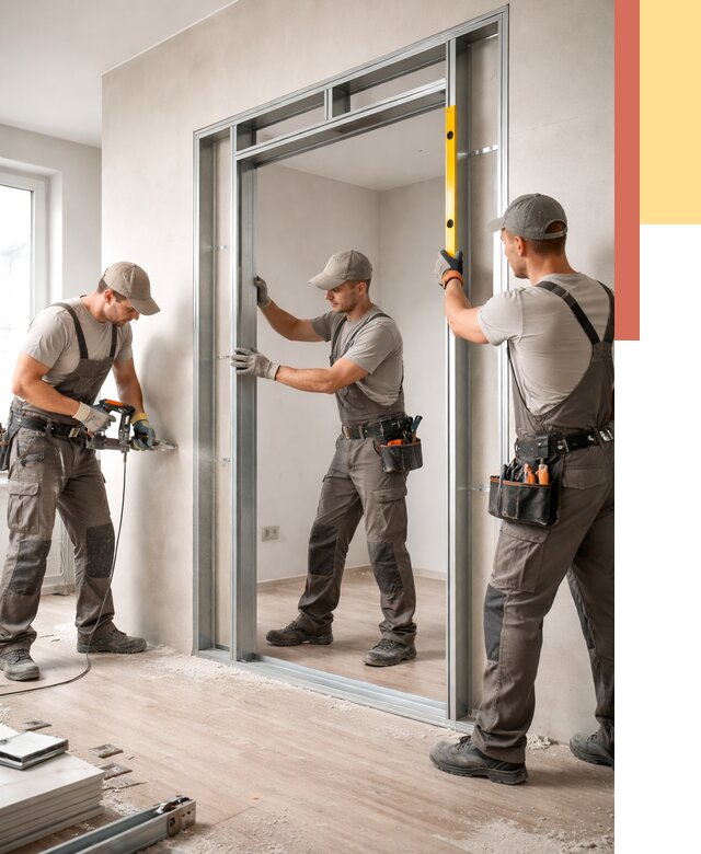 Устройство дверного проема в перегородке в Твери от 4892 руб. под ключ | ОТДЕЛОЧНИК-Твр