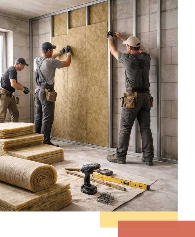 Шумоизоляция перегородок из блоков в Твери — монтаж и защита шумоизоляцией