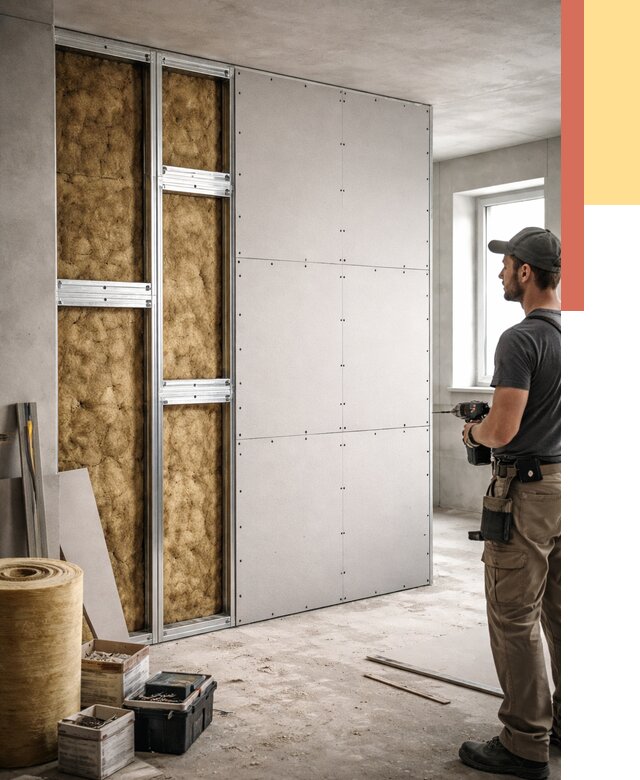 Усиленная перегородка под навеску в Твери от 13914 руб. — монтаж под ключ | ОТДЕЛОЧНИК-Твр