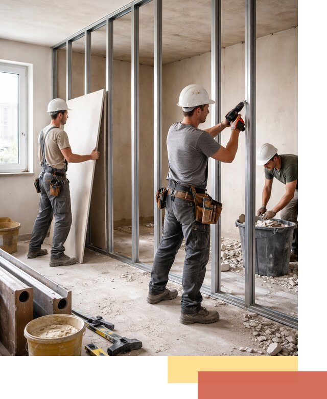 Перенос гипсокартонной перегородки в Твери профессионально и быстро