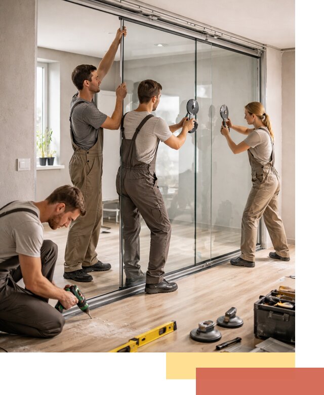 Изготовление стеклянных перегородок на заказ в Твери