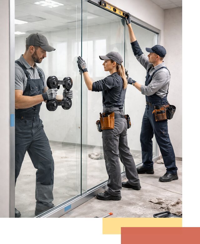 Профессиональный монтаж стеклянных перегородок в Твери