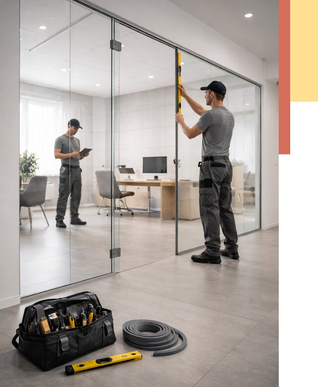 Цельностеклянные перегородки под ключ в Твери от 10327 руб. — монтаж и цены | ОТДЕЛОЧНИК-Твр