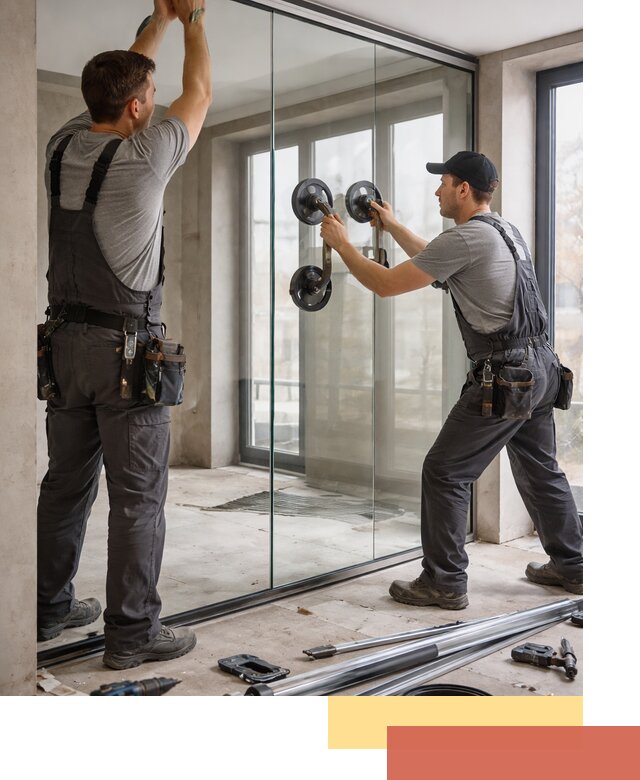 Цельностеклянные перегородки под ключ в Твери