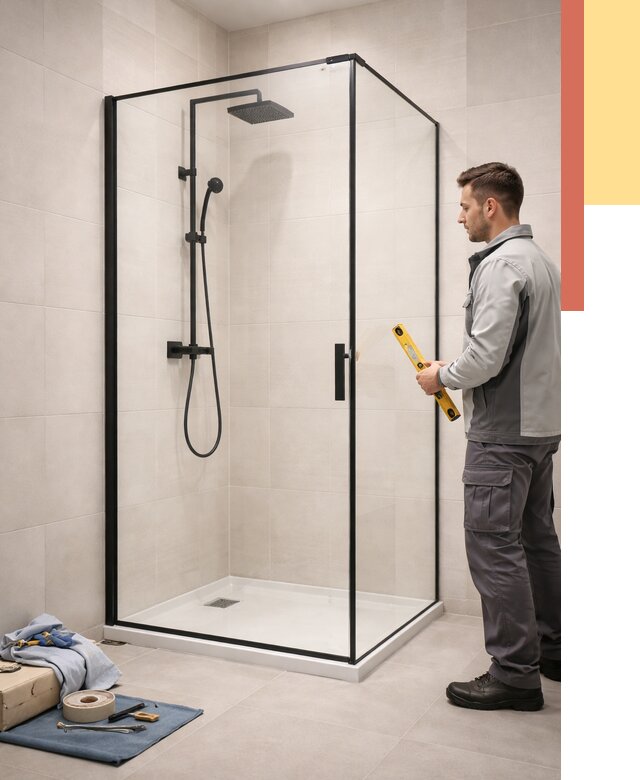 Стеклянные перегородки для душа в Твери от 13588 руб. | Монтаж под ключ — ОТДЕЛОЧНИК-Твр