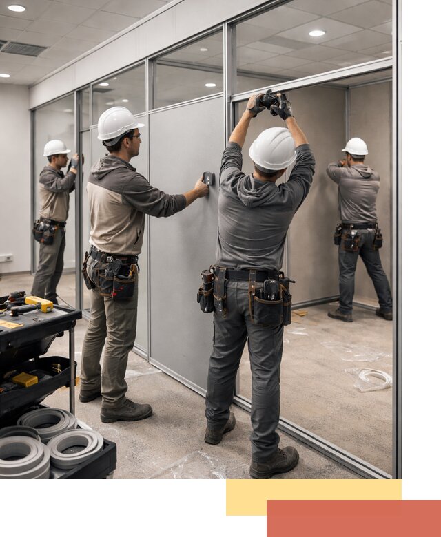 Мобильные офисные перегородки под ключ в Твери