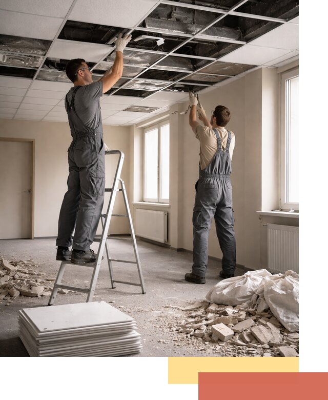 Демонтаж потолков Армстронг профессионально в Твери