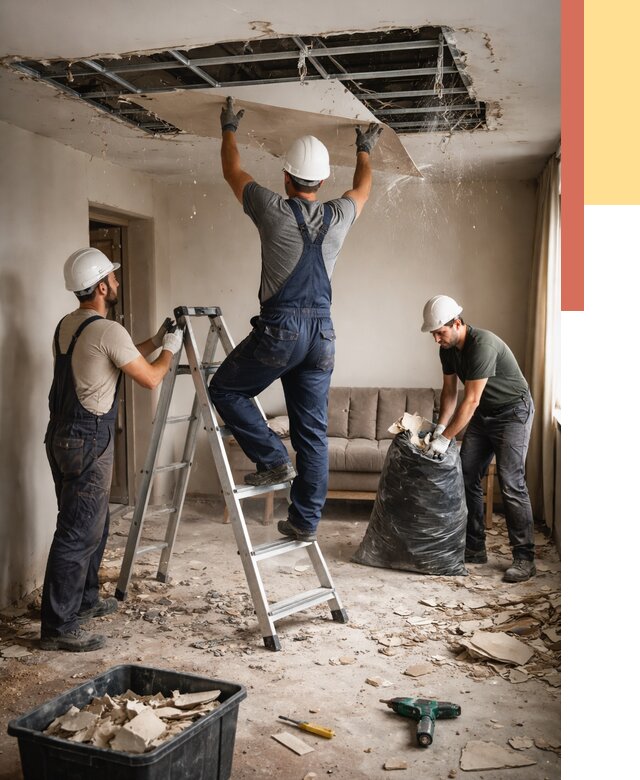 Демонтаж гипсокартонного потолка в Твери от 457 руб. за м2 — ОТДЕЛОЧНИК-Твр