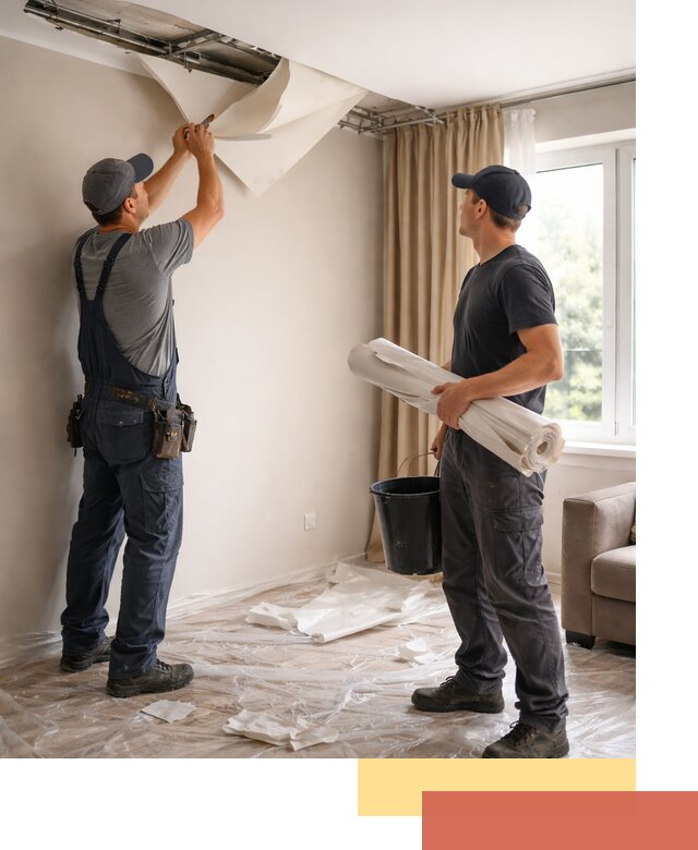 Демонтаж натяжного потолка в Твери быстро и аккуратно