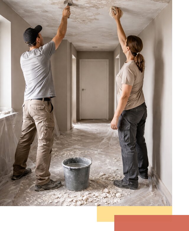 Удаление побелки с потолка в Твери — быстро и аккуратно