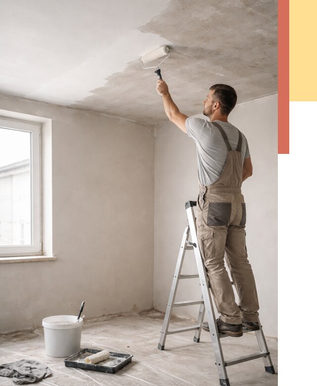 Грунтовка потолка в Твери от 2718 руб. — быстро и недорого | ОТДЕЛОЧНИК-Твр